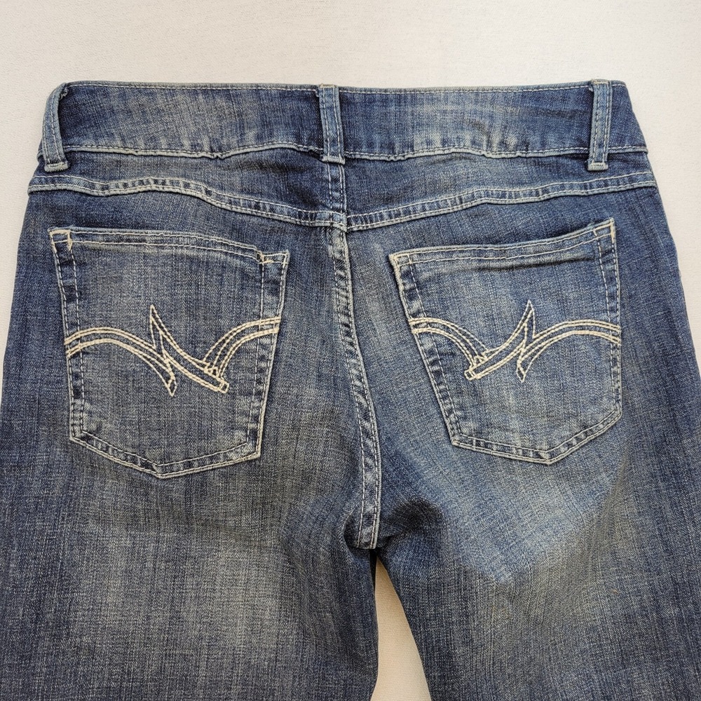 Wrangler Jeans Womens 7 Blue Retro Straight Low Rise Western Cowboy Denim - Picture 4 of 12